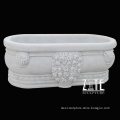 Factory Supply white marble bathtub with flower